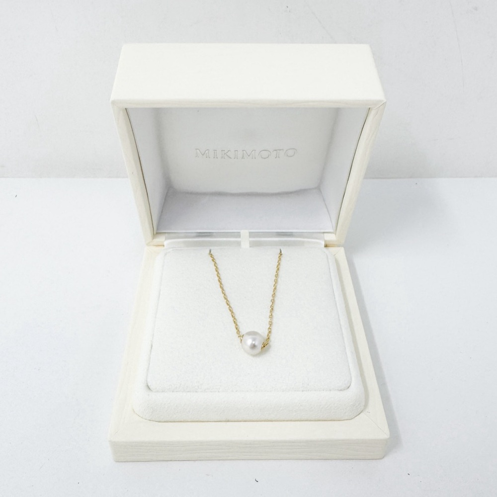 Mikimoto 18K Yellow Gold Akoya Cultured Pearl Necklace
